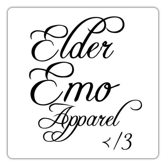 Elder Emo Apparel - Original Sticker - white matte