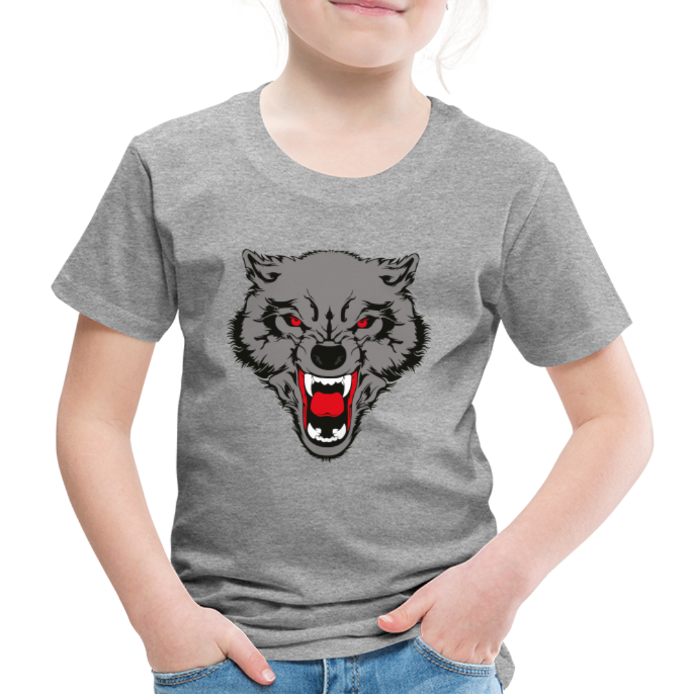 Wild Wolf T Shirt - The Elijah Collection - heather grey