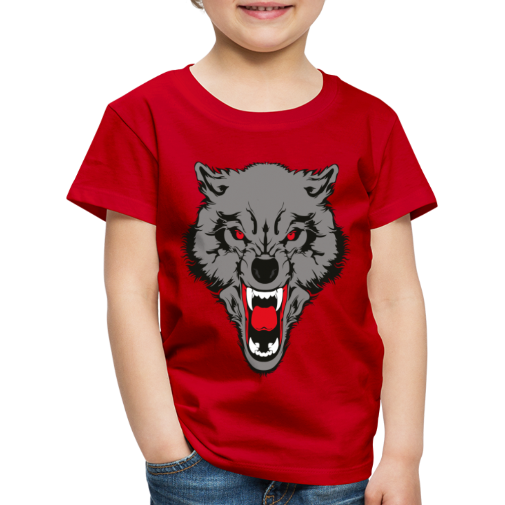 Wild Wolf T Shirt - The Elijah Collection - red